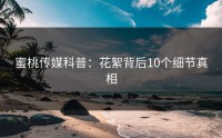 蜜桃传媒科普：花絮背后10个细节真相