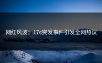 网红风波：17c突发事件引发全网热议