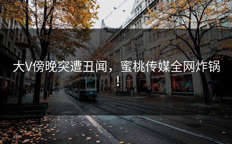大V傍晚突遭丑闻，蜜桃传媒全网炸锅！
