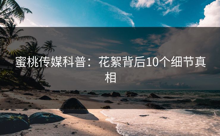 蜜桃传媒科普：花絮背后10个细节真相